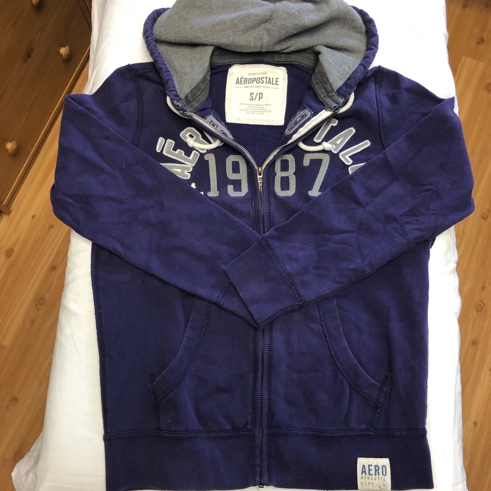 aerpostale full zip hoodie size small